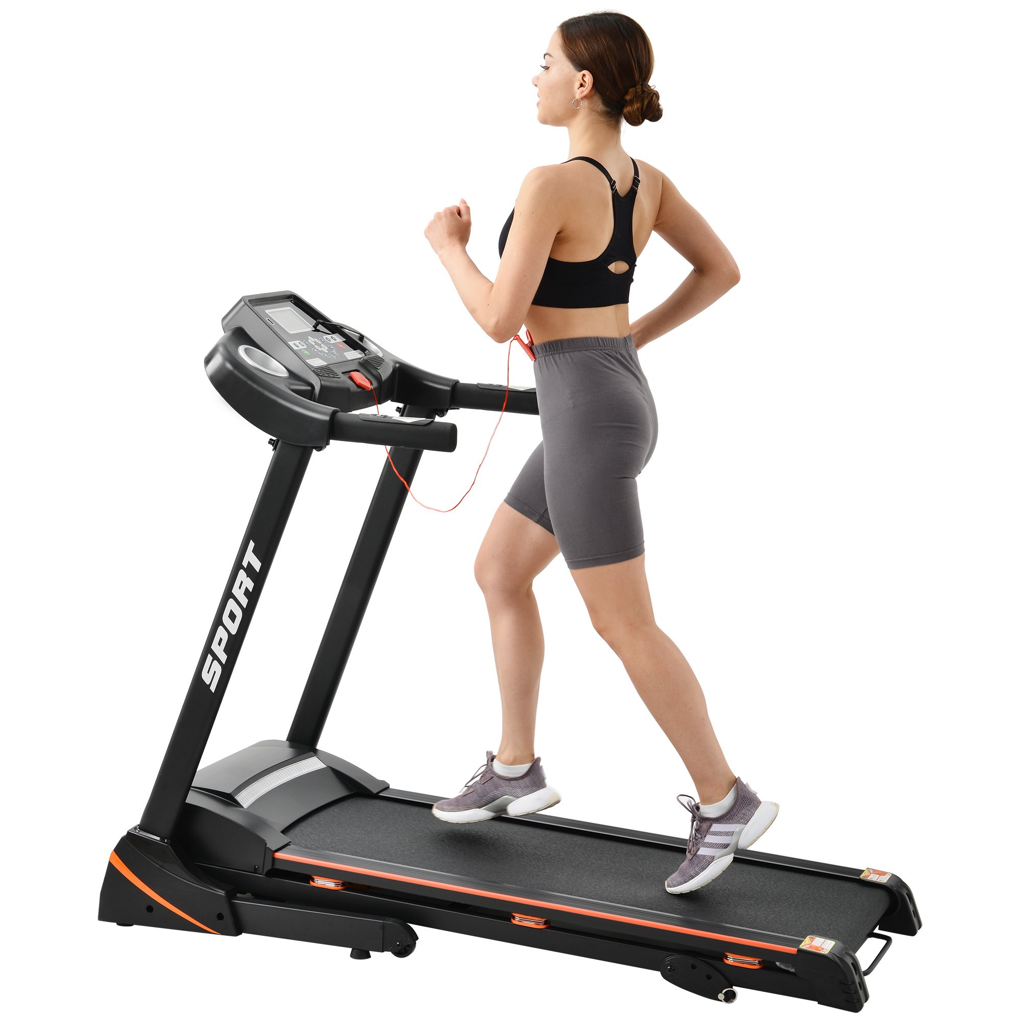 Folding Electric 3.5HP Treadmill With Incline Medium Running Machine Motorised LCD Gym 330lbs Folding Treadmill Electric Motorized Power 14.8KM/H Runn Folding Electric 3.5HP Treadmill With Incline Medium Running Machine Motorised LCD Gym 330lbs Folding Treadmill Electric Motorized Power 14.8KM/H Runn