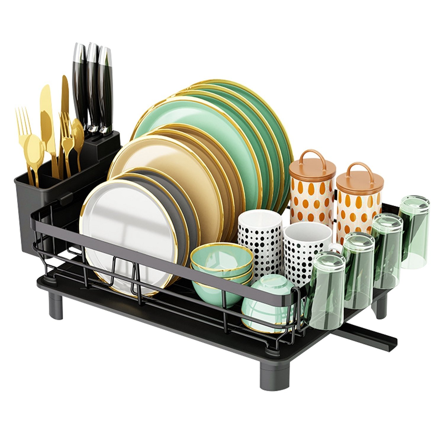Dish Drying Rack Drain Board Utensil Holder Organizer Drainer Tableware Organizer Kitchen Countertop Storage Shelf Dish Drying Rack Drain Board Utensil Holder Organizer Drainer Tableware Organizer Kitchen Countertop Storage Shelf