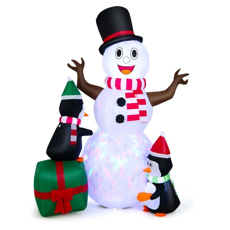Happy Christmas Holiday Yard Decorations Inflatable W/ LED Lights Happy Christmas Holiday Yard Decorations Inflatable W/ LED Lights